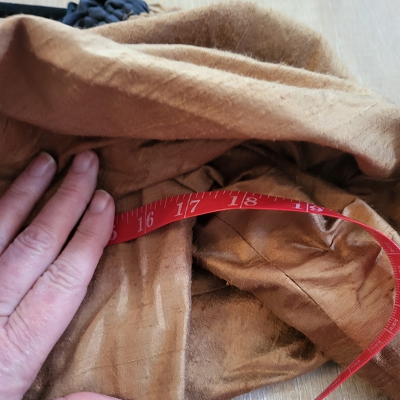 Saint Romei 80's Vintage Gold Dress 100% Silk Size 8 - Picture 7 of 9